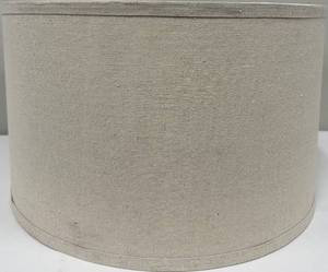 lot 193 image: Beige Drum Lampshade - Linen-Look Exterior, Cream Interior