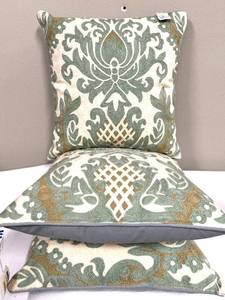 lot 318 image: Patterned Applique Pillows (Lot of 3)