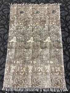 lot 505 image: Creative Co-Op Rug - Distressed Floral Pattern