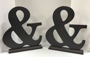 lot 642 image: Ampersands Pair with Distressed Finish