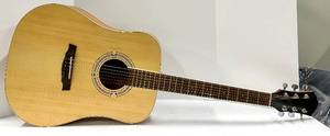 lot 657 image: Acoustic Guitar - 6-String Natural Finish, Rosette & Dark Fretboard