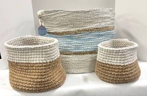 lot 680 image: Three Woven Baskets