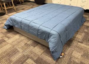 lot 430 image: Bare Home King Size Comforter - Quilted Light Blue