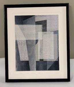 lot 700 image: Geometric Abstract Print with Black Frame