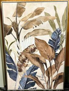 lot 725 image: Botanical Wall Art - Framed Tropical Leaves Print #1