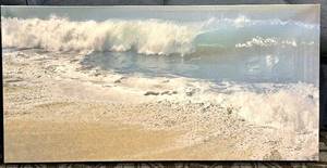 lot 727 image: Seascape Photo Print - Beach Wave Ocean Artwork for Wall Decor