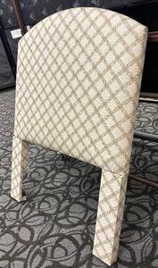 lot 809 image: Beige Diamond Pattern Upholstered Twin Headboard