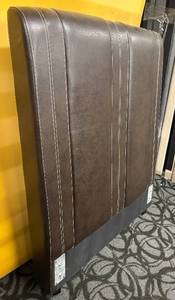 lot 818 image: Beautiful Brown Twin Headboard with Vertical Panel Design