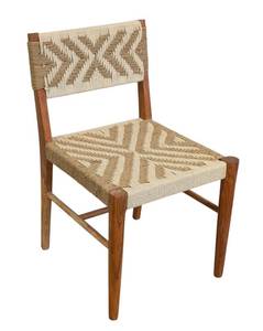 lot 41 image: Global Influences Woven Side Chair 19W x 20D x 32H