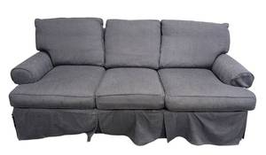 lot 42 image: Sofa Navy Slipcover Down-Filled - 84 in W x 36 in D x 36 in H - Seat 20 in