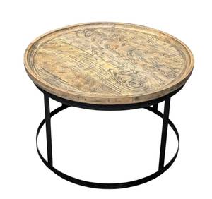 lot 63 image: Round Wood Coffee Table - 26 in Diameter & 16 in Height