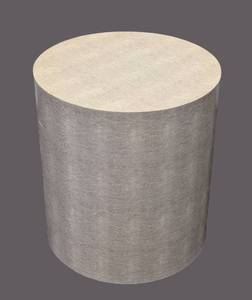 lot 83 image: Round Faux Snake Skin Accent Table - 18 in H x 16 in Dia