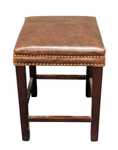 lot 582 image: Counter Height Stool - Pleather Upholstered 18 x 18 Seat, 25 in High
