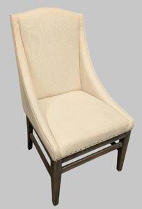 lot 584 image: Cream Upholstered Side Chair - 23W x 26D x 20SH x 41H