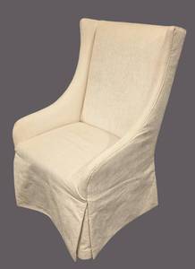 lot 902 image: Legacy Classic Side Chair - Ivory Fabric, 26W x 28D x 20in Seat, 43in Back