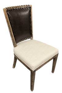 lot 904 image: ZUO Pleather Accent Side Chair - 20W x 24D, Seat Ht 19in, Back Ht 37in