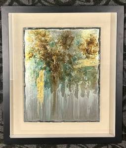 lot 210 image: Framed Abstract Painting - 25 x 29 in - Minor Frame Damage