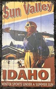 lot 216 image: Sun Valley, Idaho Vintage Travel Poster 20x30