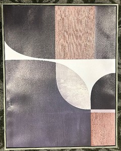 lot 223 image: Abstract Geometric Wall Art & Framed 23 x 29 in