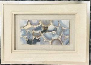 lot 231 image: Rock Slices Mosaic Art - Framed & Matted, 20 x 28 in