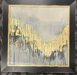 lot 243 image: Framed Abstract Art Painting - 29 x 29 in