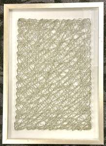 lot 253 image: Framed Abstract Web of Threads, 16 x 23 in