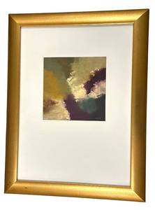 lot 270 image: Framed Abstract Painting - Gold Frame - 27 x 36 in