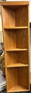 lot 934 image: Corner Oak Tall Bookcase
