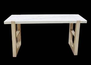 lot 1021 image: Faux Marble-Top Sideboard Table 60 in L x 16 in D x 30 in H