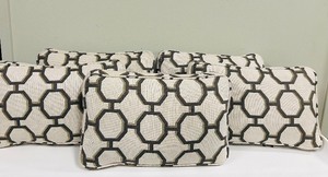 lot 357 image: Geometric Trellis Throw Pillows - 5-Pack, 13 in x 20 in