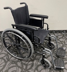 lot 544 image: Invacare 9000 Wheelchair - Manual, Black, 24in Rear Wheels