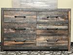 Signature Design by Ashley 6-Drawer Dresser - Rustic Distressed Brown Finish