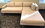 West Elm Sectional Sofa with Chaise - Beige Upholstery