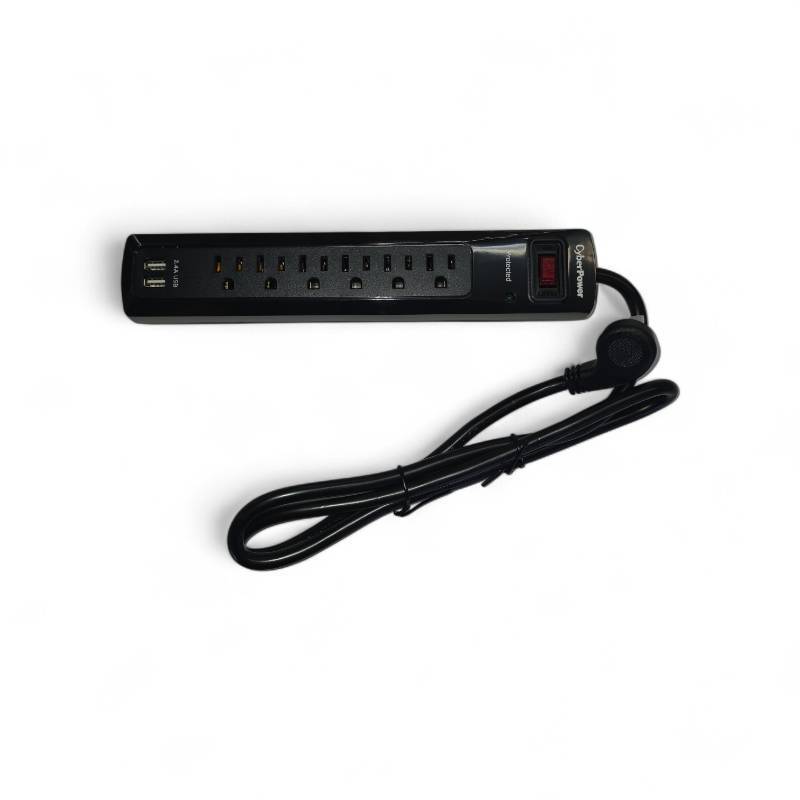 lot 59 image: 8 Input Power Strip w USB Set of 4 NEW in Box