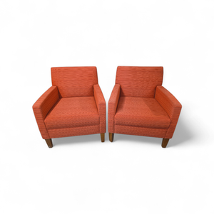 lot 11 image: Bernhardt Red Guest Chairs