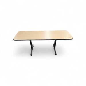 lot 99 image: Foldable Portable Flip Top Table on Wheels 72x24x29