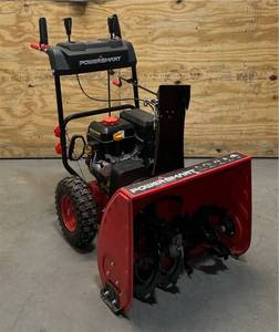 lot 12 image: PowerSmart Two State Snow Thrower PSSHD24 Msrp $649.99