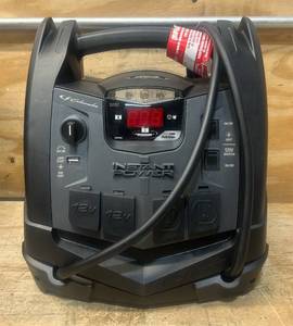 lot 129 image: Schumacher Instant Power Portable Jump Starter with Air Compressor and Light, 12 Volts, 1200 Peak Amps, Model# SJ1332 Msrp $199.99