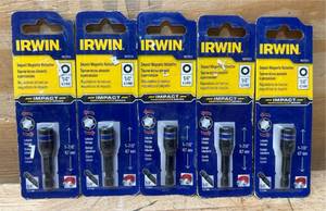 lot 136 image: Irwin Impact Magnetic Nutsetter 14  lot of 5