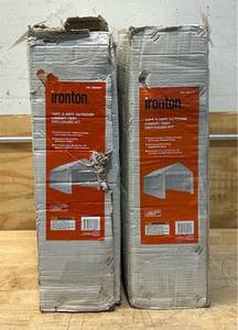 lot 194 image: Ironton 10ft. x 20ft. Outdoor Canopy Tent Enclosure Kit, White lot of 2