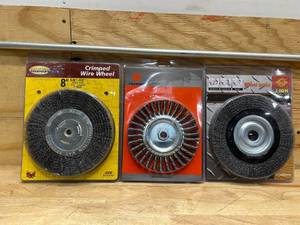 lot 248 image: Different branded wire wheels (lot of 3)