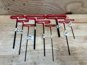 lot 251 image: Eklind T-Handle Hex Keys (lot of 9)
