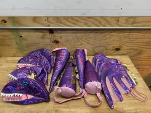 lot 268 image: 3PC Purple Dragon Dinosaur Costume Dress Up Pretend Play Set (lot of 4)