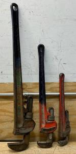 lot 325 image: Rigid Straight Pipe Wrench lot of 3