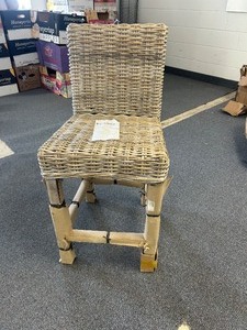 lot 17 image: Safavieh Tobie Rattan Counter Stool - MSRP $259