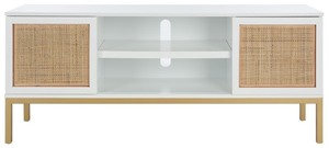 lot 55 image: Safavieh Zadie 1 Shelf Media Table - MSRP $327