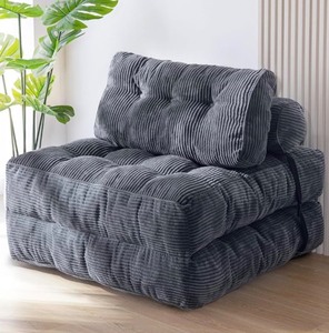 lot 28 image: MAXYOYO Folding Sofa Bed, Charcoal Grey Single
