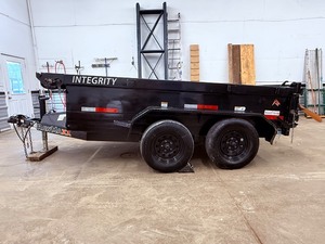 lot 1 image: 2024 RawMaxx 5 x 10 SDX Tandem Axle Dump Trailer w Integrated Tarp