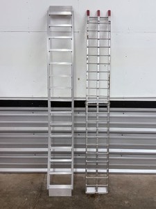 lot 13 image: &nbspSet of 2 Aluminum Powersports Loading Ramps  1 Folding &amp 1 Straight