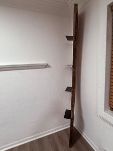 89" Live Edge American Black Walnut Vertical Wall Shelf – 2.25" Thick Solid Slab.&nbsp;Dimensions:&nbsp;89" H x 12" W x 2.25" D